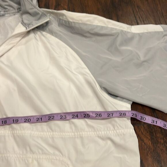 Vintage Nike Center Swoosh Anorak Style half zip Black Windbreaker size XXL flaw - Picture 9 of 13